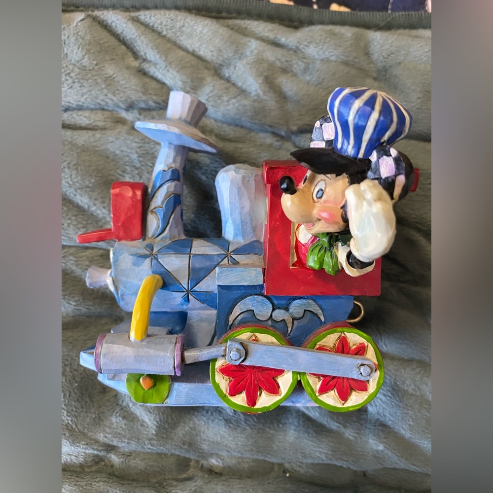 Disney Traditions Enesco All Aboard the Birthday Train (no box, one broken part)